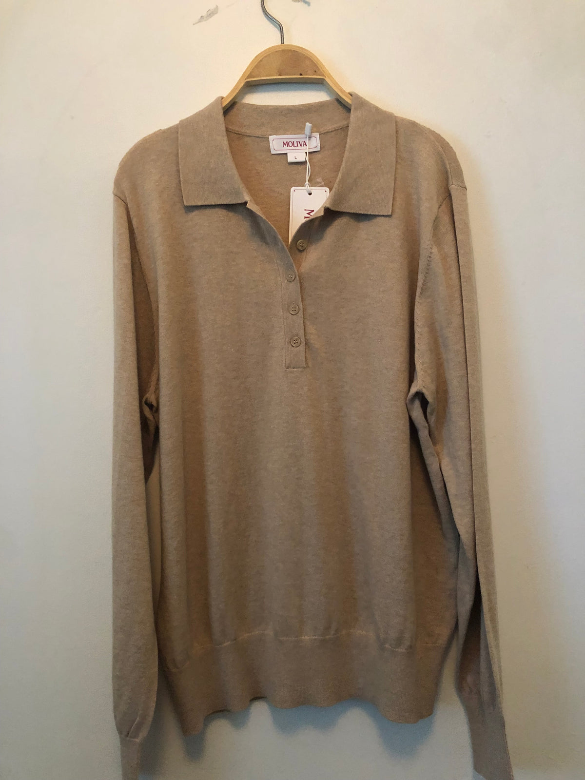 Chandail polo- Melange de Cachemire